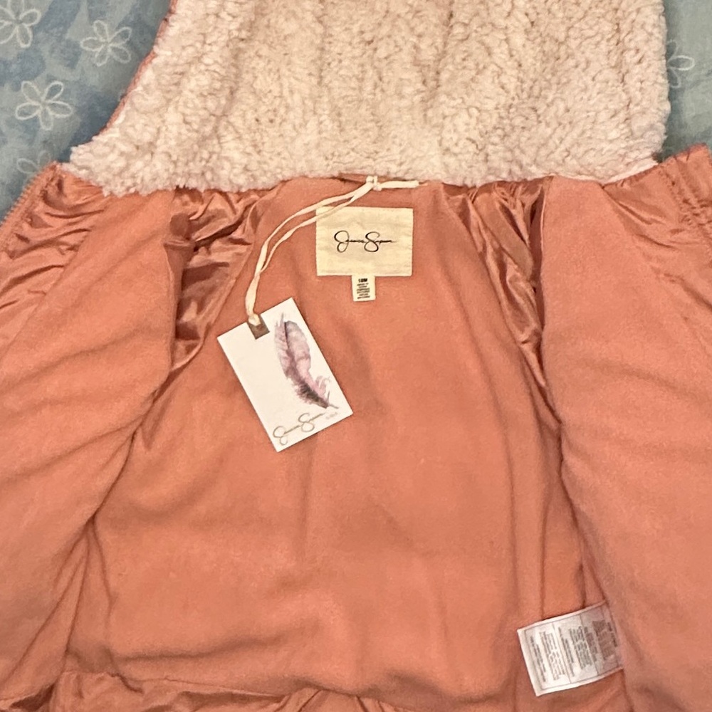 SOLD OUT! Jessica Simpson size 18mo Puffer Jacket Hooded Dusty Rose - Picture 3 of 3